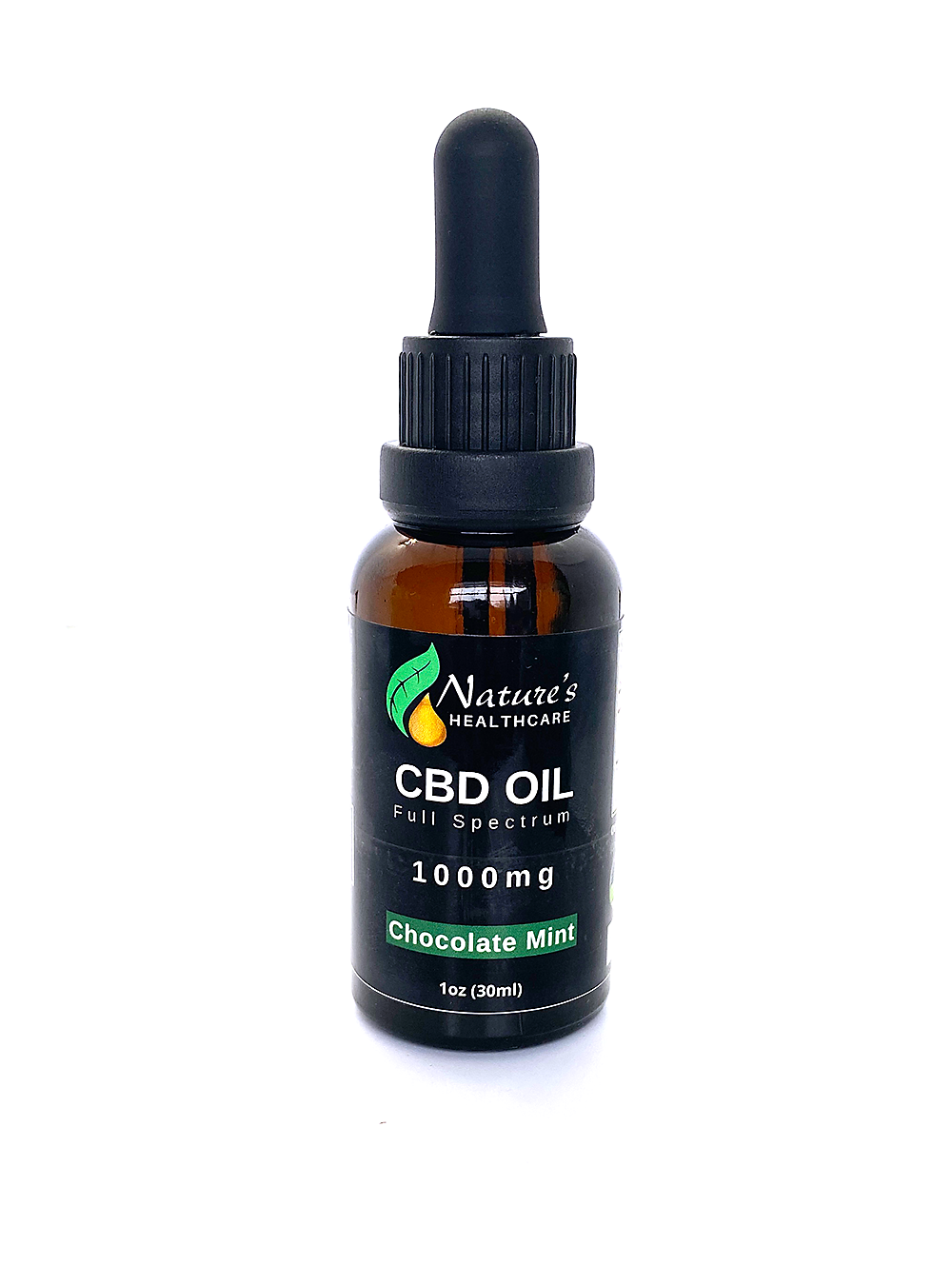 NATURE'S HEALTHCARE - 30ml CBD Oil - Chocolate Mint Flavor (1000mg & 2000mg strength)
