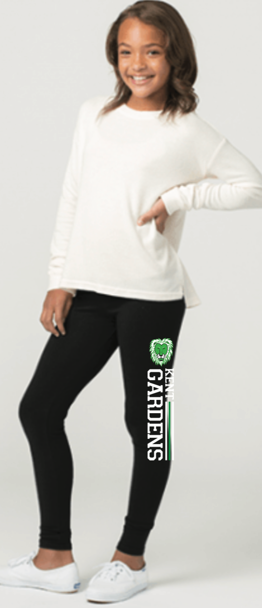 Kent Gardens GIRLS Leggings - Black.