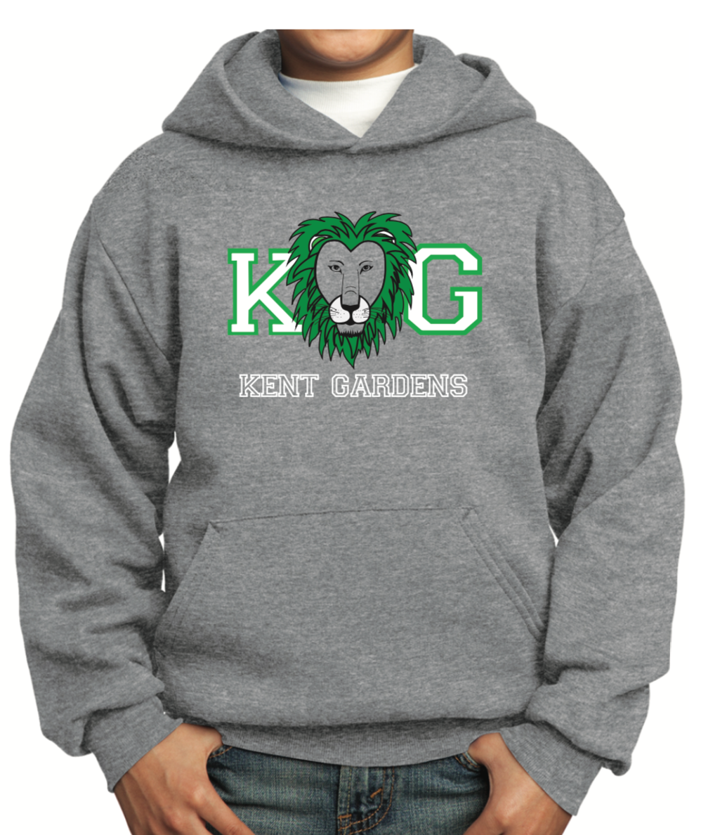 Kent Gardens YOUTH Hooded Pullover Sweatshirt - Grey
