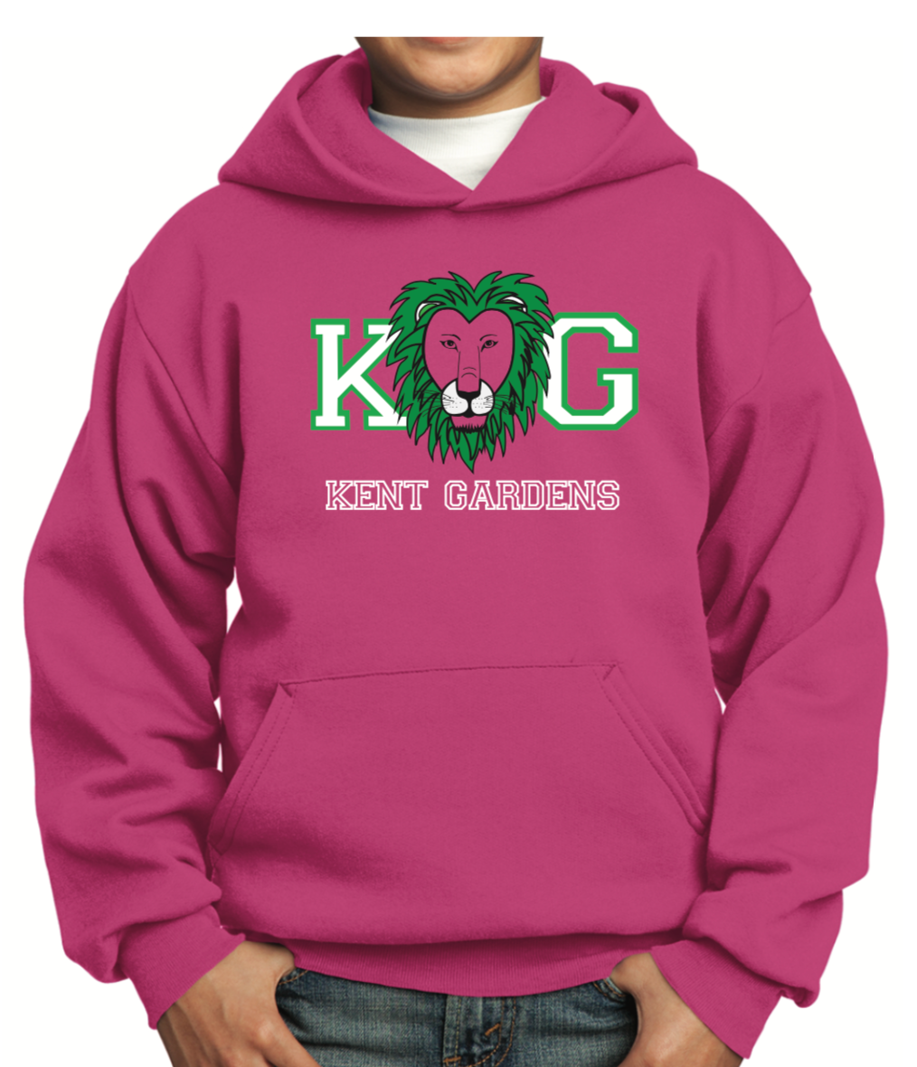 Kent Gardens YOUTH Hooded Pullover Sweatshirt - Sangria