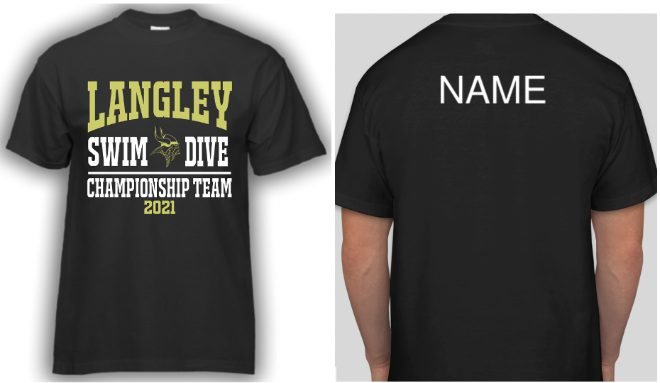 LHS Swim & Dive Custom Champions Tee w/NAME on back