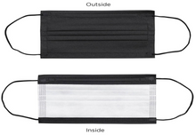 Item Blank #2 - BULK /Quick Domestic Stock: BLACK color Standard 3 PLy Face Mask - 1000 unit MOQ.