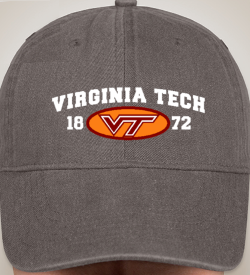 VT Custom Garment Washed Dyed Cap - Charcoal Grey.