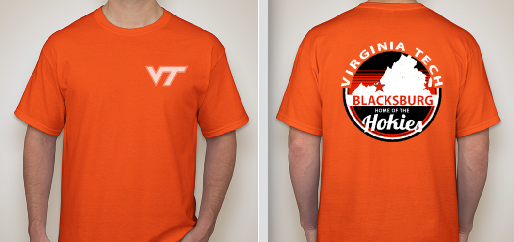 VT Blacksburg Cotton Tee - Orange