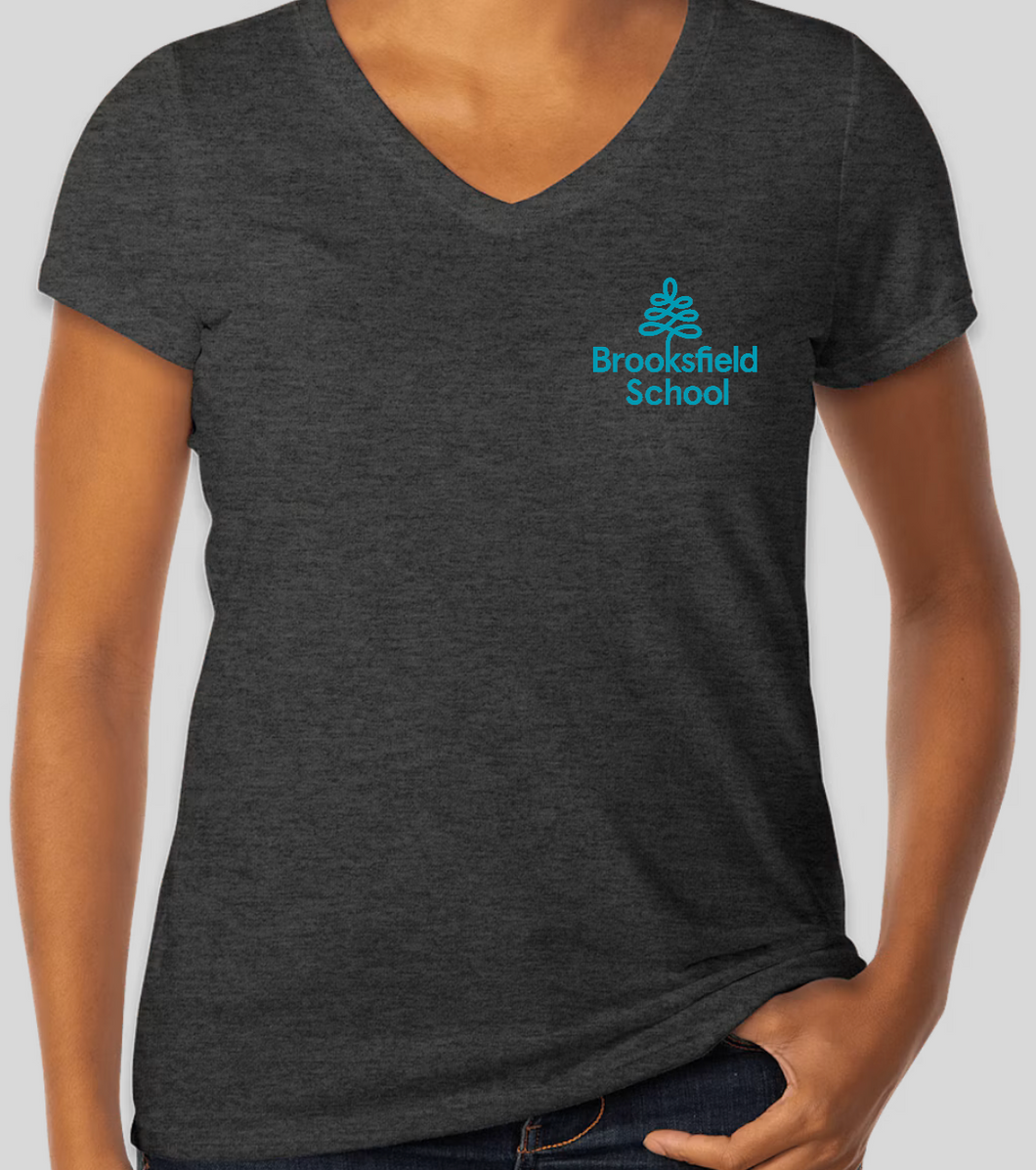 Brooksfield Custom Short Sleeve V-Neck Tee for LADIES