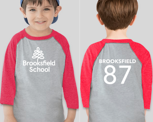 Brooksfield Custom 3/4 Sleeve Retro BaseBall Tee for Kids
