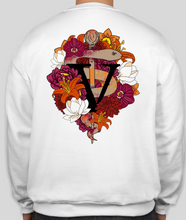 PVMA Custom Pullover CrewNeck Sweatshirt - PVMA Snake/Floral Design