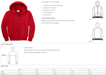 Brooksfield Full Zip Hooded Sweatshirt for YOUTH