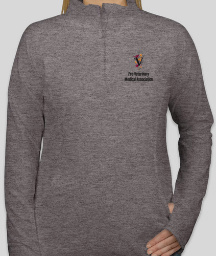 PVMA CLUB LADIES 1/2 Zip Performance Pullover - Oxford Grey