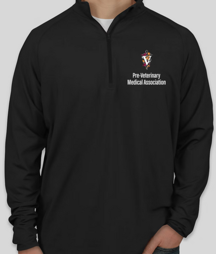 PVMA CLUB MENS 1/2 Zip Performance Pullover - Black
