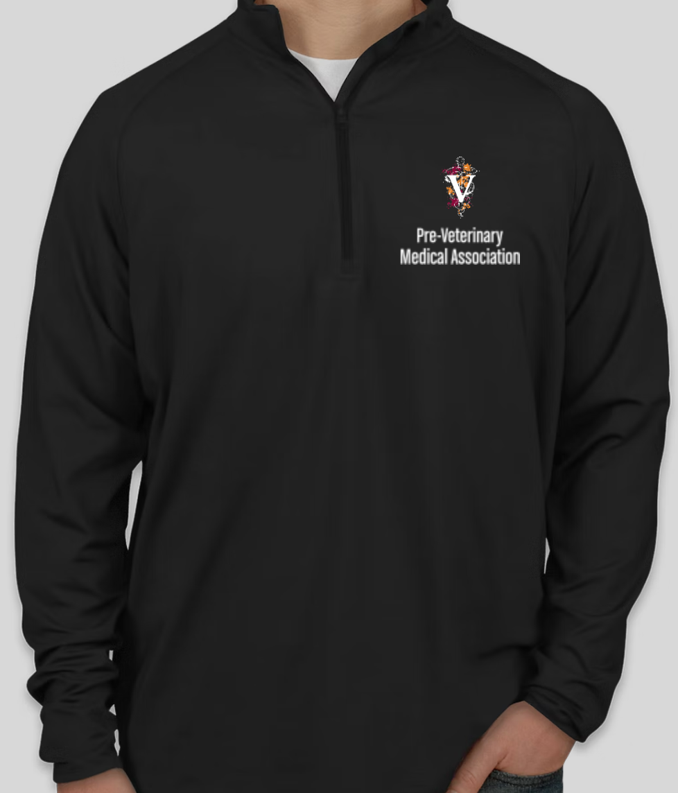 PVMA CLUB MENS 1/2 Zip Performance Pullover - Black