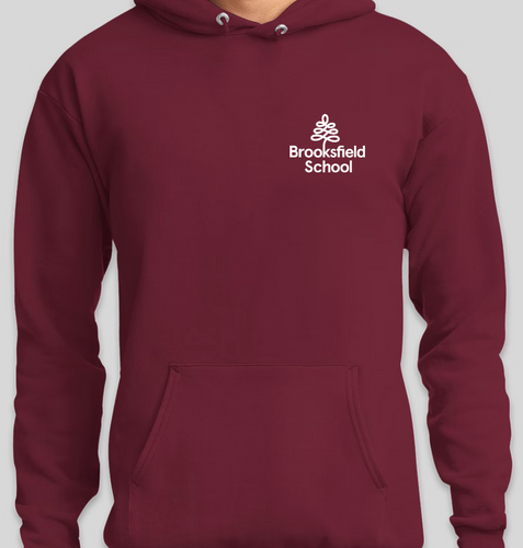 Brooksfield Pullover Hooded Sweatshirt for ADULT - Cardinal