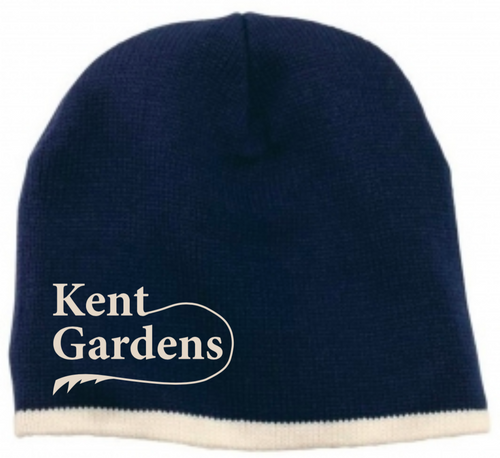 Kent Gardens Knit Beanie Cap - Navy/Natural