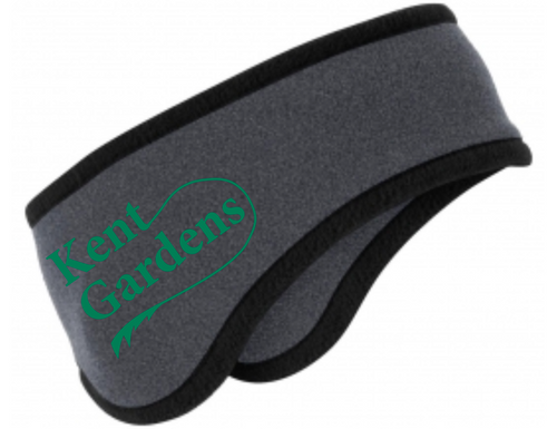 Kent Gardens Fleece Ear Warmer Headband - Grey/Black
