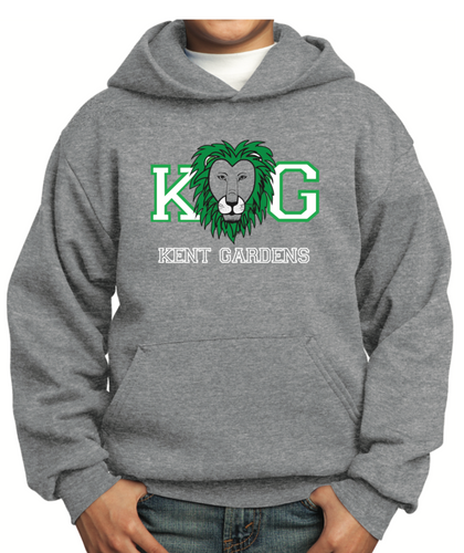 Kent Gardens YOUTH Hooded Pullover Sweatshirt - Grey