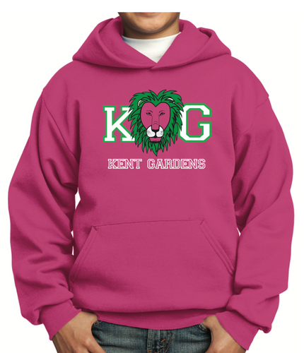 Kent Gardens YOUTH Hooded Pullover Sweatshirt - Sangria