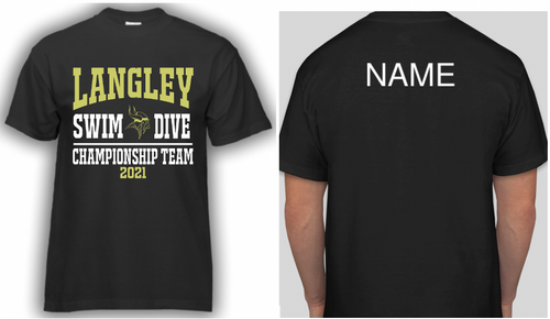LHS Swim & Dive Custom Champions Tee w/NAME on back