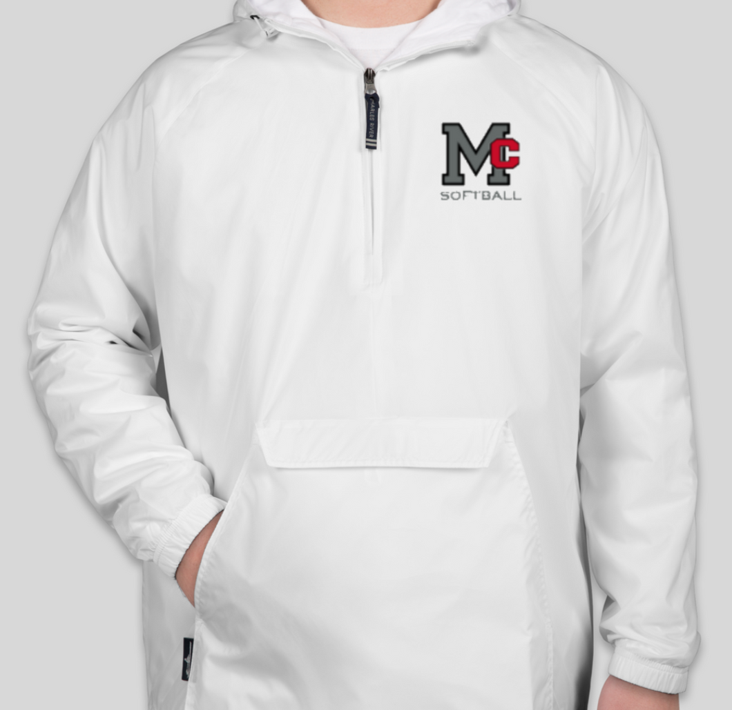 MHS Softball Custom 1/4 Zip Pullover Packable Jacket - SUPPORTERS