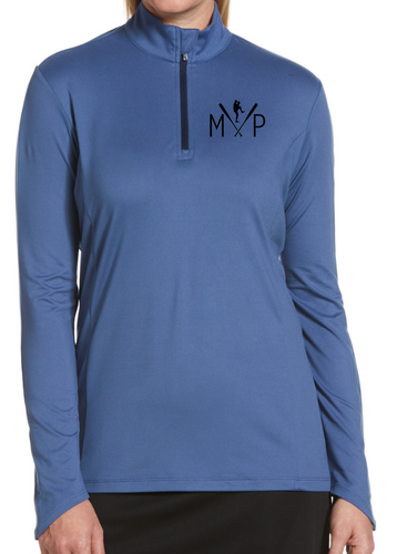 MVP Lightweight Ladies 1/4 Zip Pullover by Callaway.  Blue Color.