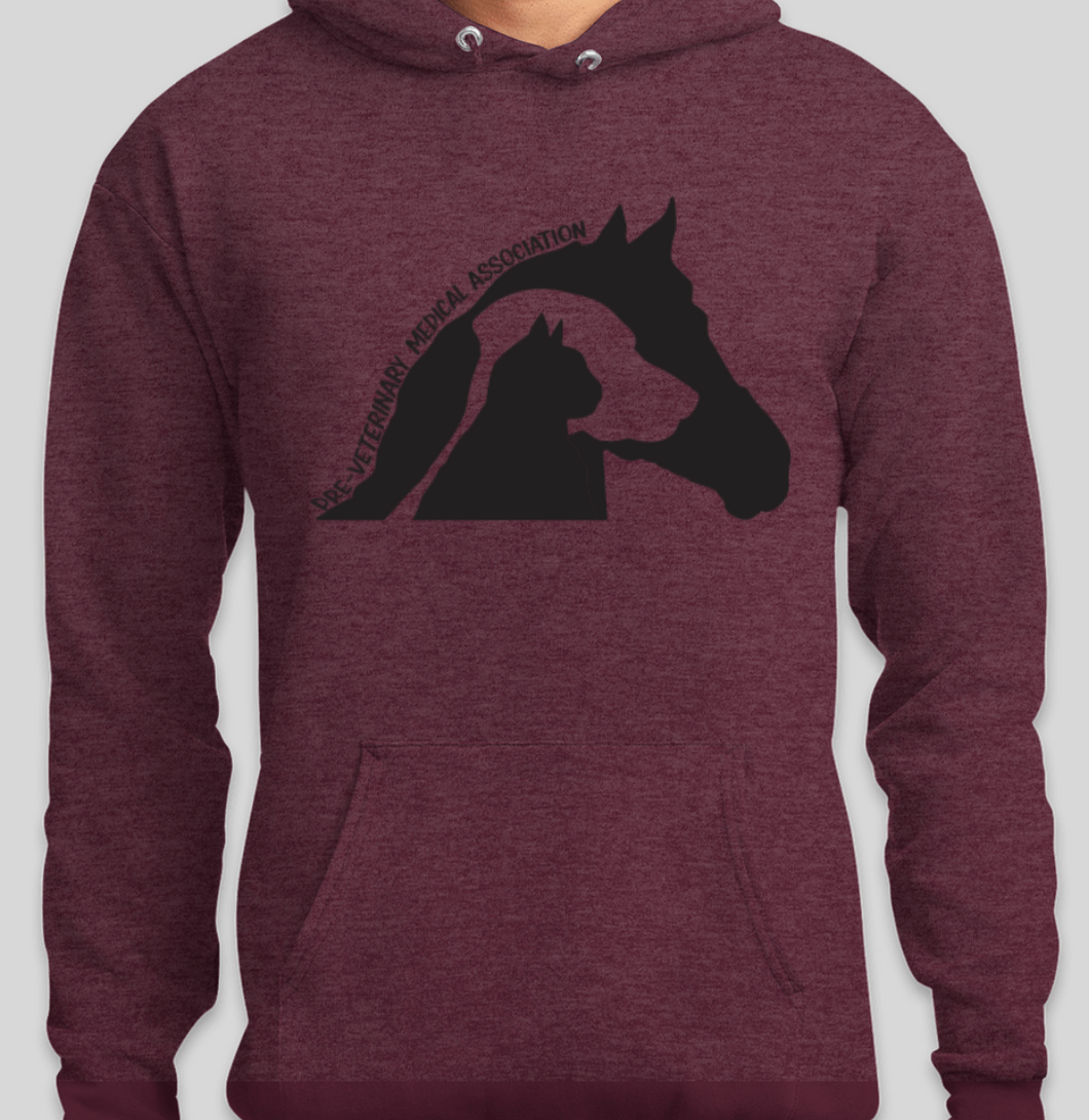 PVMA CLUB Pullover Hoodie - ATHLETIC HEATHER MAROON