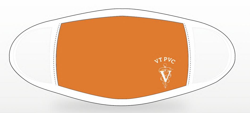 VT PRE-VET ORANGE CUSTOM MASK.