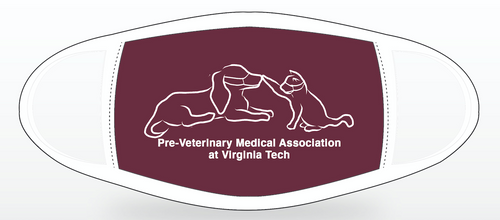 VT PRE-VET MAROON CUSTOM MASK.