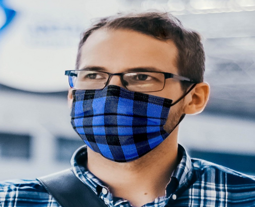 Item Blank #3 - BULK /Quick Domestic Stock: PLAID color Standard 3 PLy Face Mask - 1000 unit MOQ.
