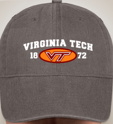 VT Custom Garment Washed Dyed Cap - Charcoal Grey.