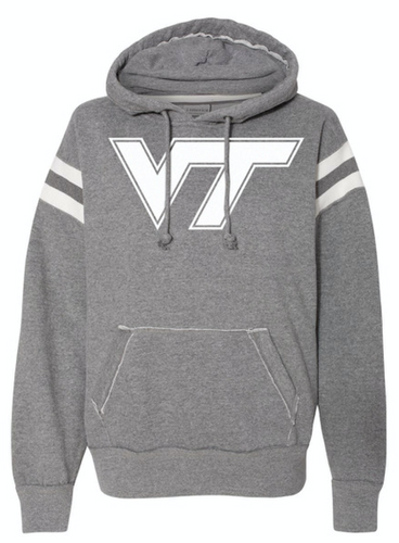 VT Vintage Athletic Pullover Hoodie Sweatshirt - Smoke Grey