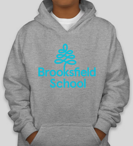 Brooksfield Pullover Hooded Sweatshirt for YOUTH - Sports Grey
