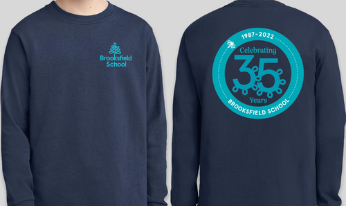 Brooksfield Long Sleeve YOUTH Tee - Navy blue