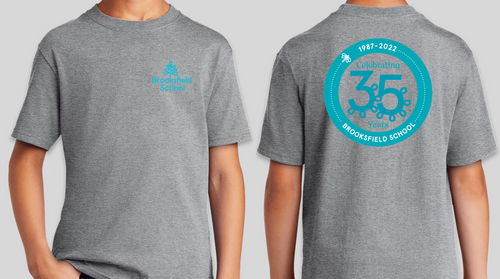 Brooksfield Short Sleeve YOUTH Tee - Heather Grey