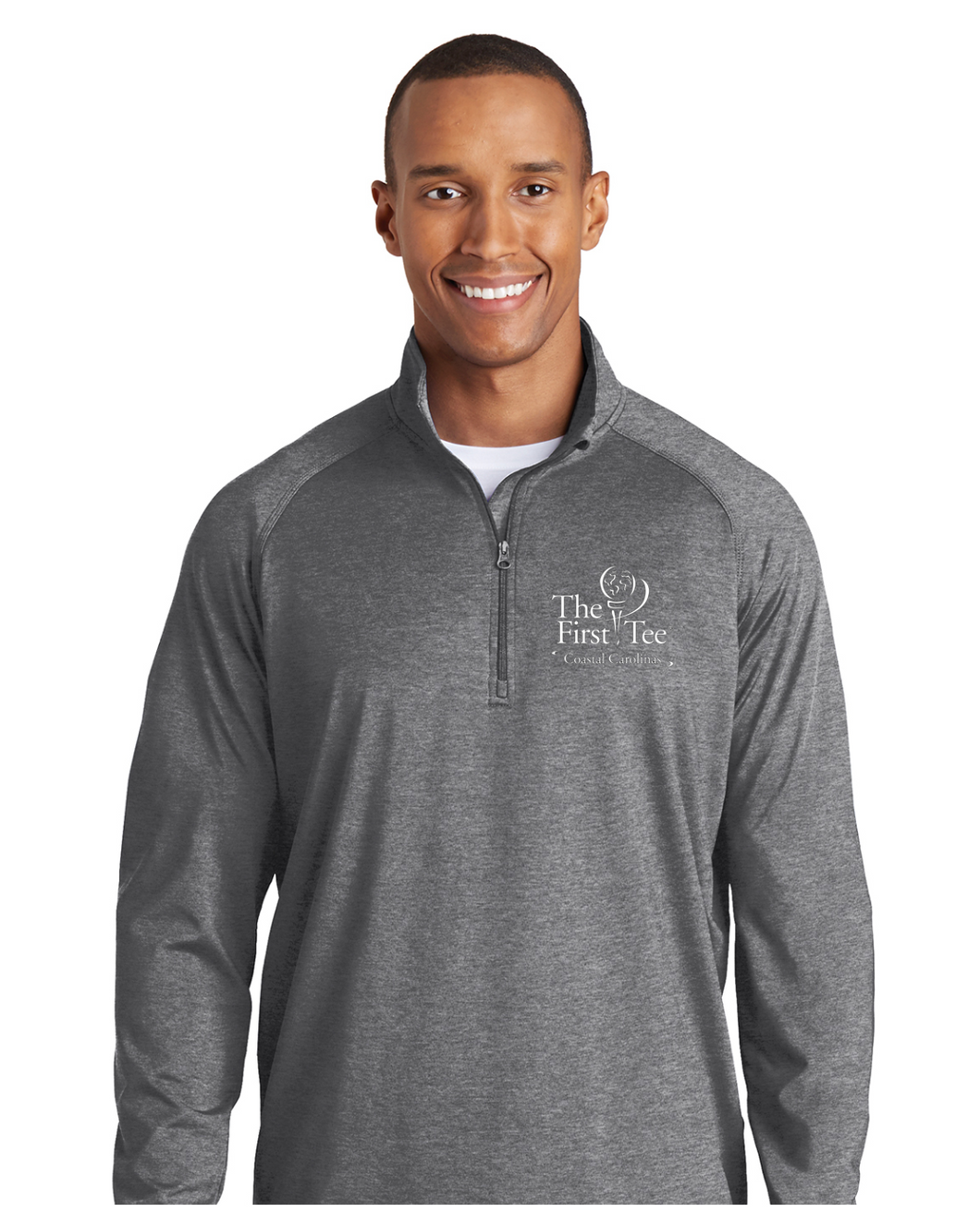TFT Coastal Carolinas Custom Performance 1/2 Zip Pullover - MEN'S - CHARCOAL HEATHER GREY