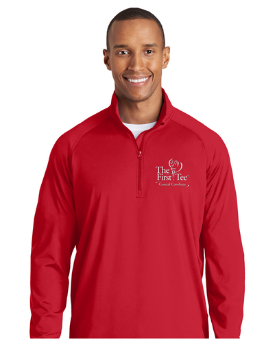 TFT Coastal Carolinas Custom Performance 1/2 Zip Pullover - MEN'S - RED