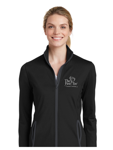 TFT Coastal Carolinas Custom Performance Full Zip Jacket - LADIES - BLACK/GREY