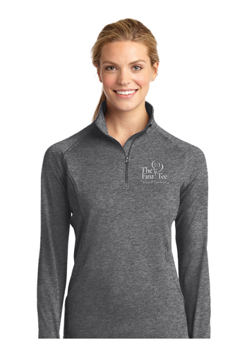 TFT Coastal Carolinas Custom Performance 1/2 Zip Pullover - LADIES - CHARCOAL HEATHER GREY