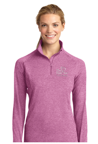 TFT Coastal Carolinas Custom Performance 1/2 Zip Pullover - LADIES - PINK RUSH HEATHER